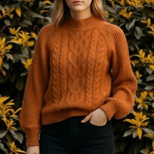 NWOT Blue Rain Orange Sweater